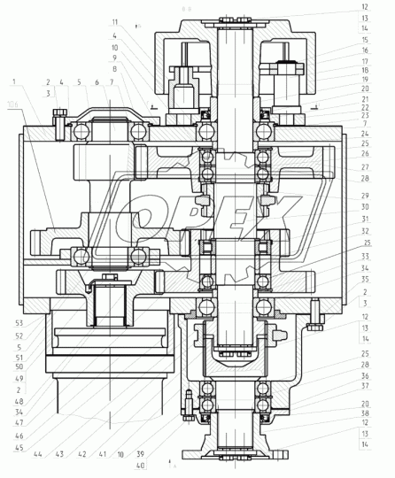ЕК-14А.72.51.046 Вал ЕК КПП L=450мм ТВЭКС